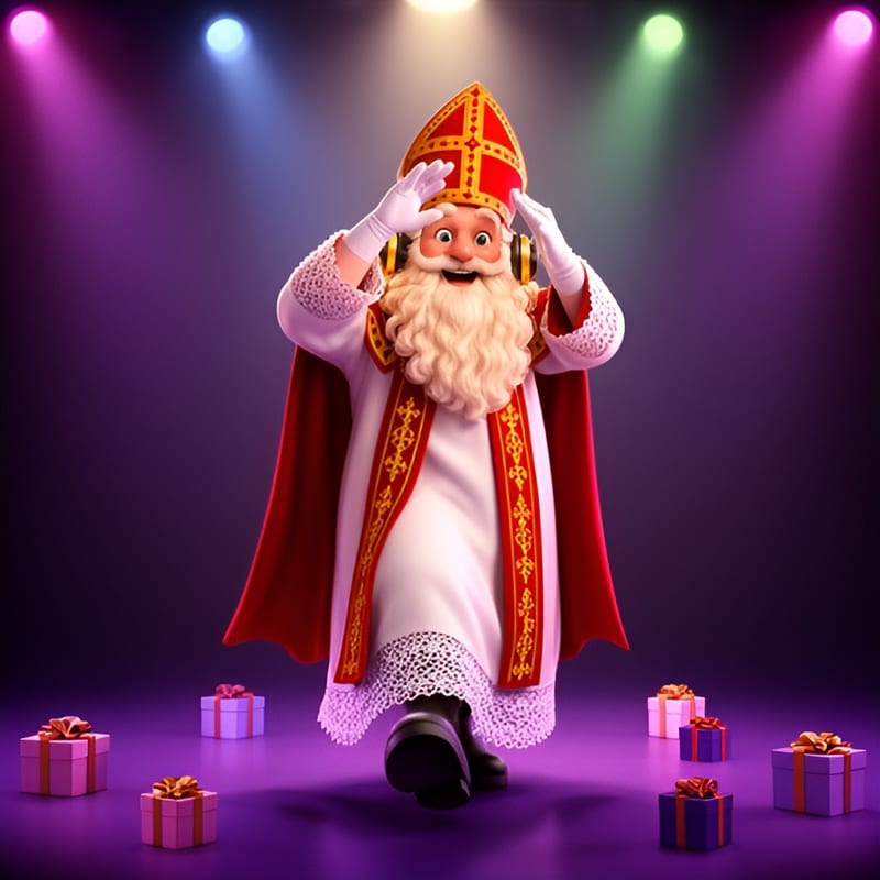 Sinterklaas doet voor: Loop door elkaar!